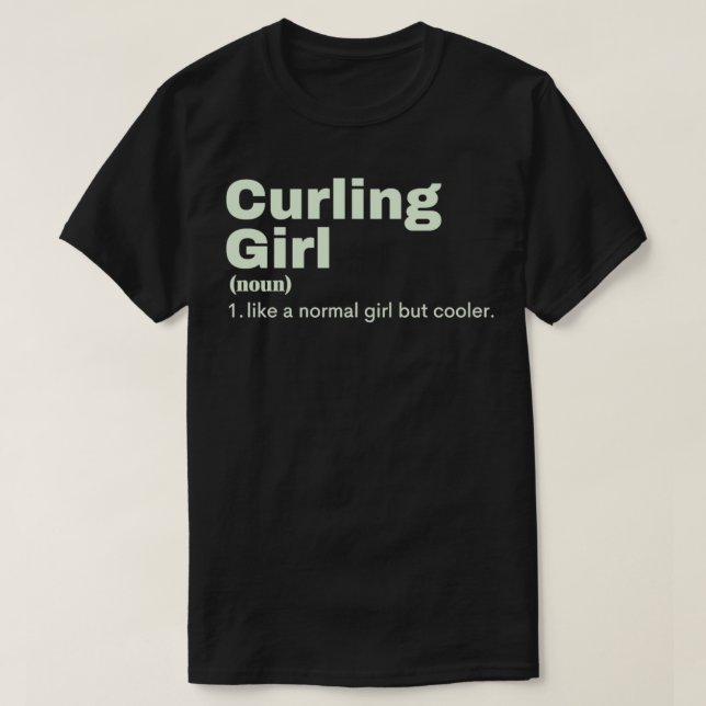 Curling Girl Curling 2 T-Shirt (Design vorne)