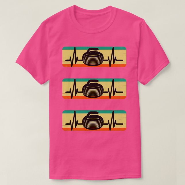 Curling Heartbeat T-Shirt (Design vorne)