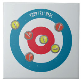 Curling House und Curling Steine oben Fliese