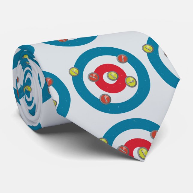 Curling House und Curling Steine oben Krawatte (Gerollt)