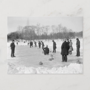 Curling im Central Park, 1906 Postkarte