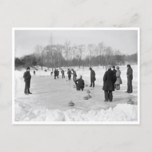 Curling im Central Park, New York Postkarte
