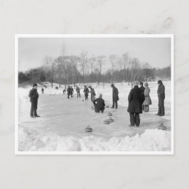 Curling im Central Park, New York Postkarte
