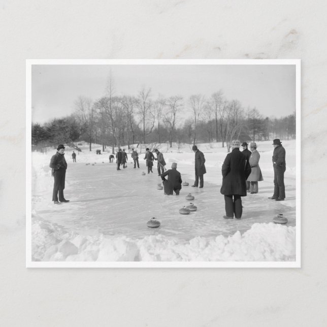 Curling im Central Park, New York Postkarte (Vorderseite)
