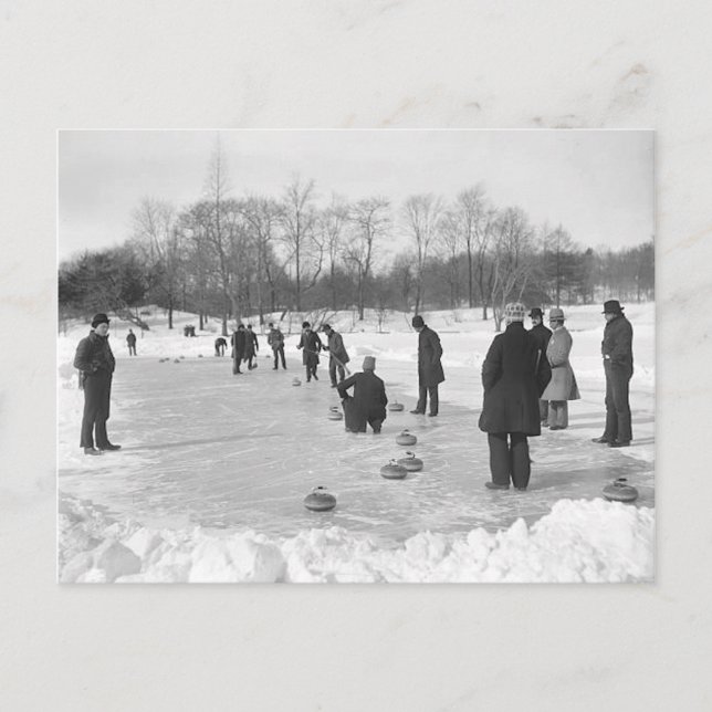 Curling in Central Park NYC Postcard Postkarte (Vorderseite)