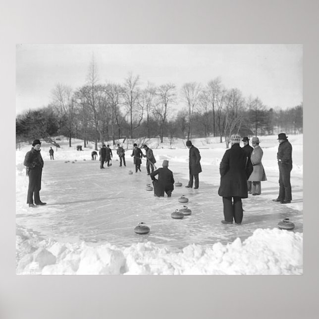 Curling in Central Park NYC Print Poster (Vorne)