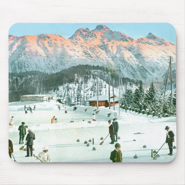 Curling in der Schweiz Mousepad (Vorne)
