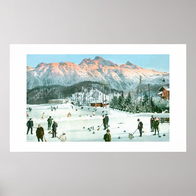 Curling in der Schweiz Poster (Vorne)
