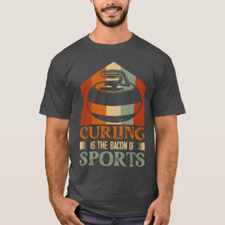 Curling Ishe Bacon Of Sports Ice Sport Broom Cur b T-Shirt