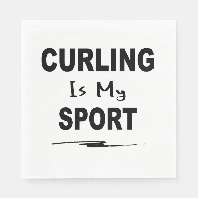 Curling ist mein Sportpapier Napkins Serviette (Vorderseite)