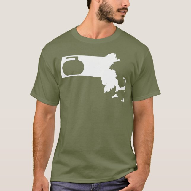 Curling Massachusetts T-Shirt (Vorderseite)
