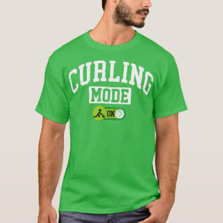 Curling-Modus auf dem lustigen Curling-Spielertrai T-Shirt