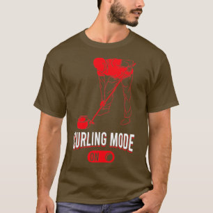 Curling-Modus auf Kurven T-Shirt