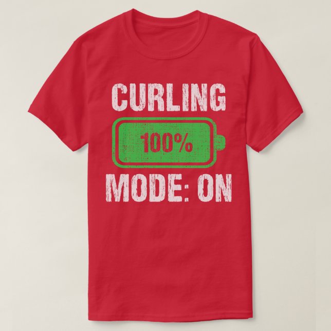 Curling-Modus im Batterieladespielmodus T-Shirt (Design vorne)