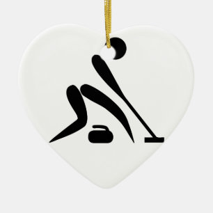 Curling Pictograph Keramikornament