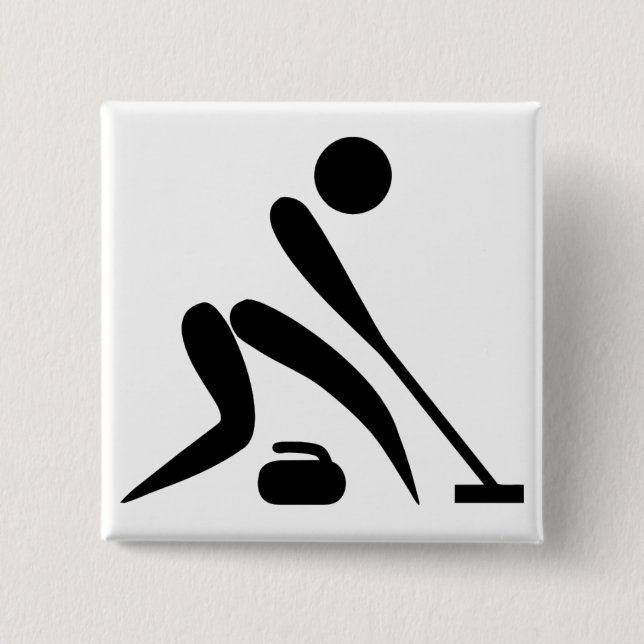 Curling Piktogramm Button (Vorderseite)