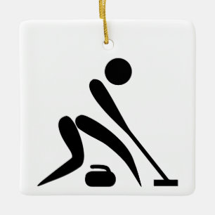 Curling Piktogramm Keramikornament