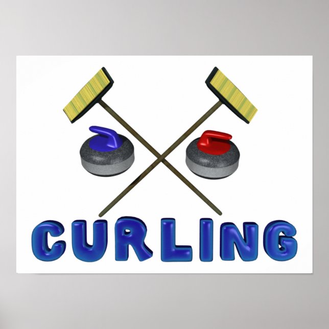 Curling-Plakate Poster (Vorne)