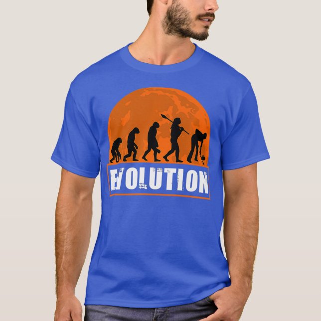 Curling Player Funny Curler Human Evolution T-Shirt (Vorderseite)