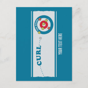 Curling Postkarte