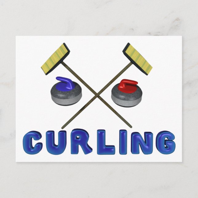 Curling-Postkarten Postkarte (Vorderseite)