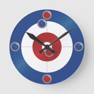 Curling rings wall clock runde wanduhr