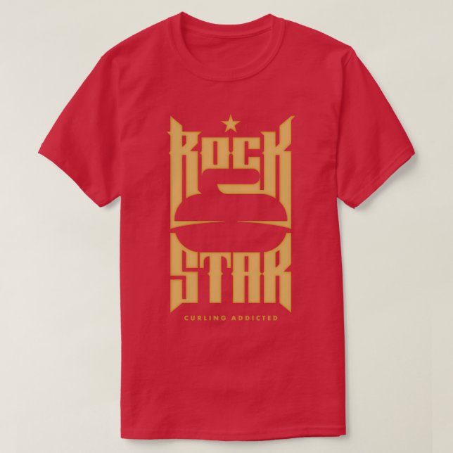 Curling Rock Star T-Shirt (Design vorne)