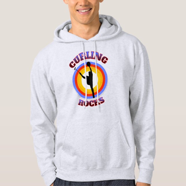 Curling Rocks Hoodie (Vorderseite)