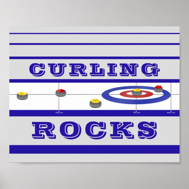 Curling Rocks Poster (Vorne)