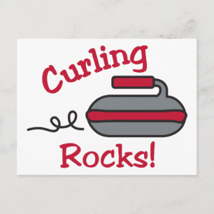 Curling Rocks Postkarte