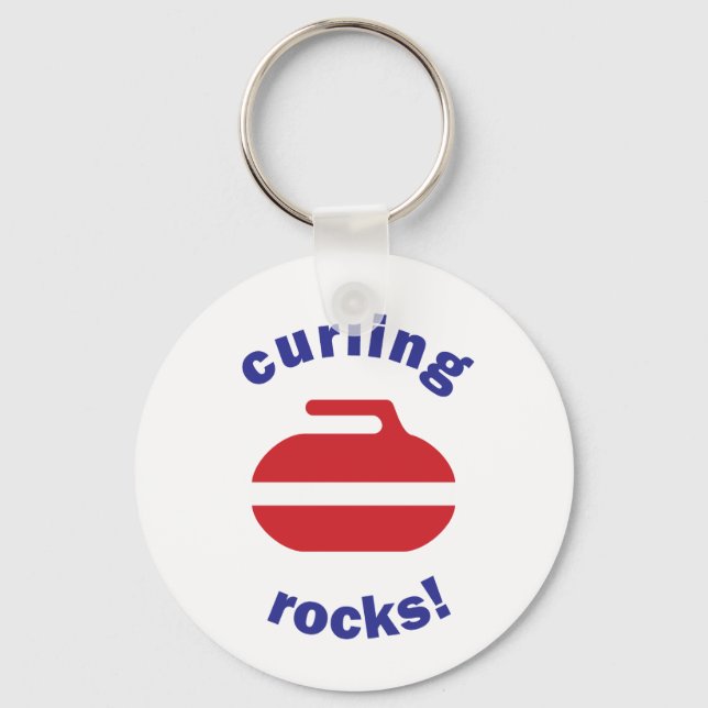 Curling Rocks Schlüsselanhänger (Vorderseite)