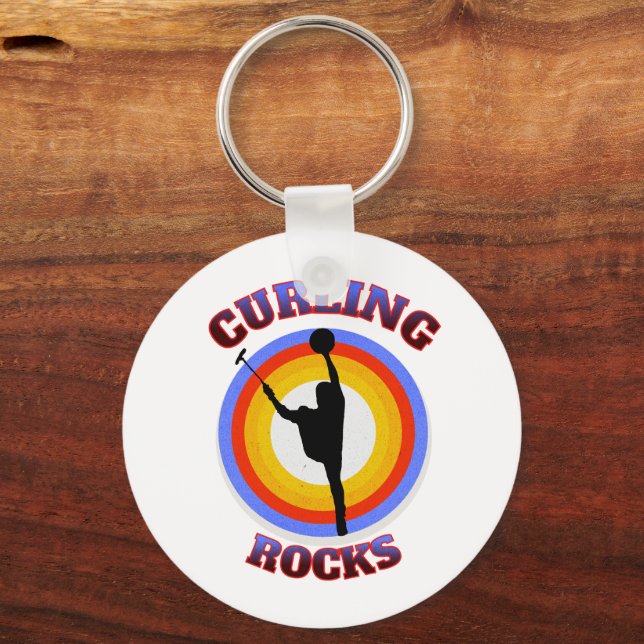 Curling Rocks Schlüsselanhänger (Rückseite)