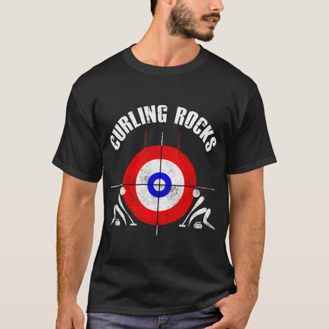 Curling Rocks T-Shirt (Vorderseite)