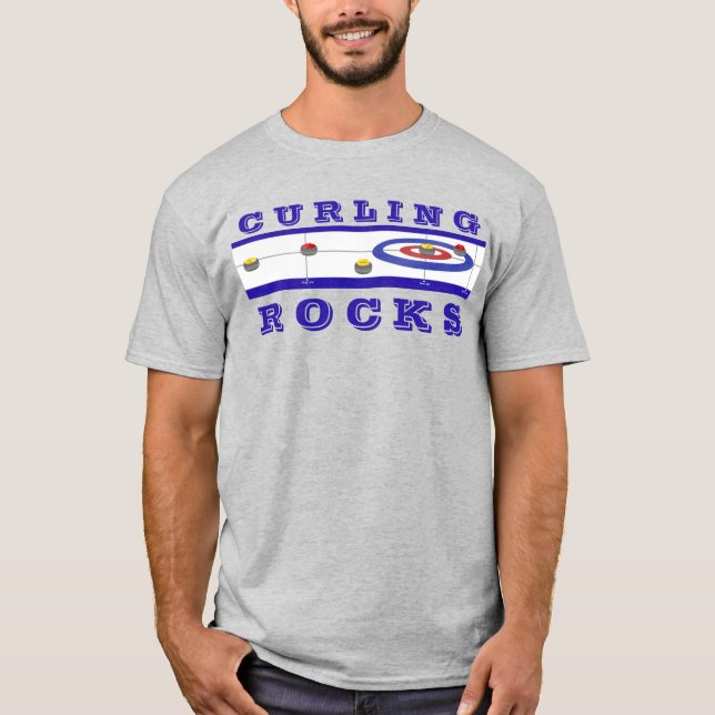 Curling Rocks T-Shirt (Vorderseite)