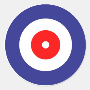 Curling Runder Aufkleber