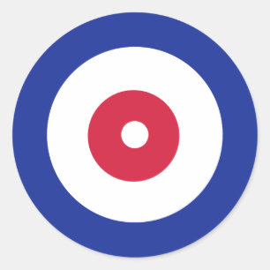 Curling Runder Aufkleber