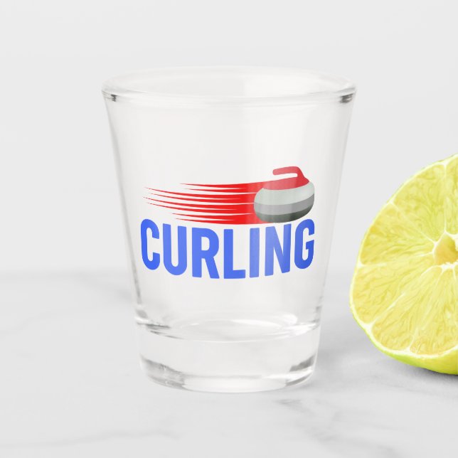 Curling Schnapsglas (Vorderseite)