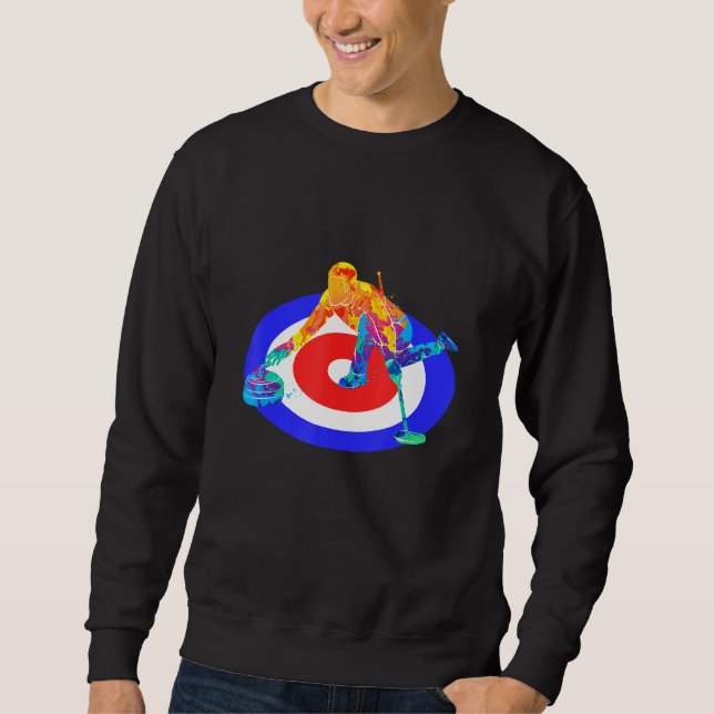 Curling Shirt American Flag Curling Player (Vorderseite)