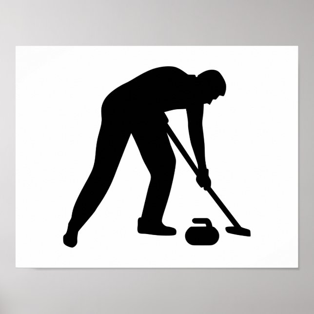 Curling-Spieler-Team Poster (Vorne)