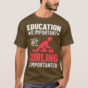 Curling Sport Game Curler Spieler Stones Broom Cur T-Shirt