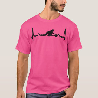 Curling Sport Heartbeat T-Shirt