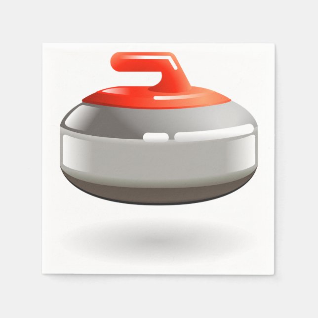 Curling Stone Paper Napkins Serviette (Vorderseite)