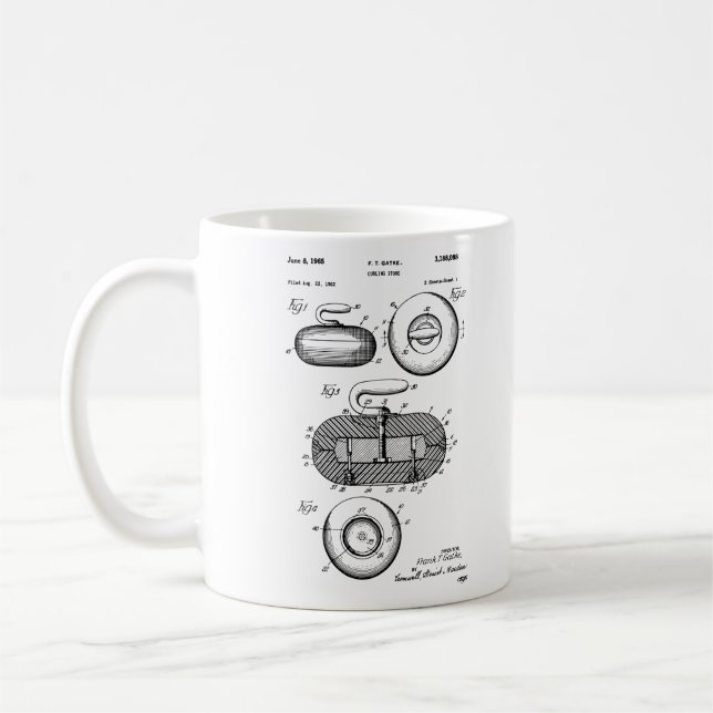 Curling Stone Patent Kaffeetasse (Links)