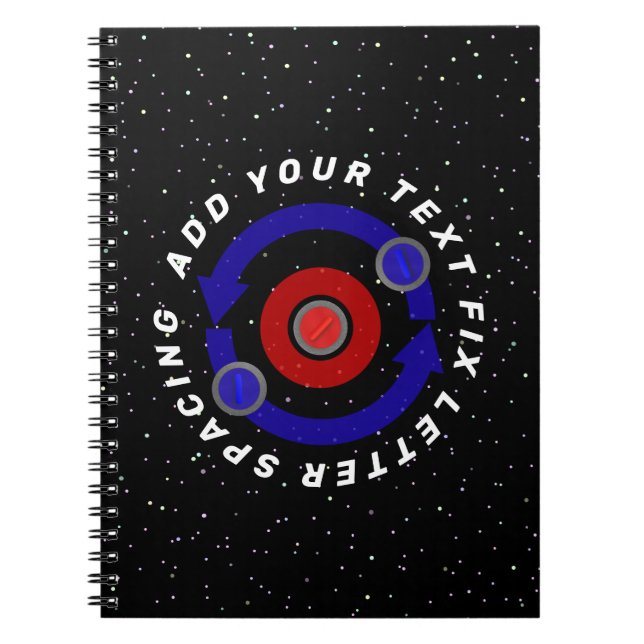 Curling Stone rollt wie die Erdumlaufbahn Notizblock (Vorderseite)