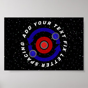 Curling Stone rollt wie die Erdumlaufbahn Poster