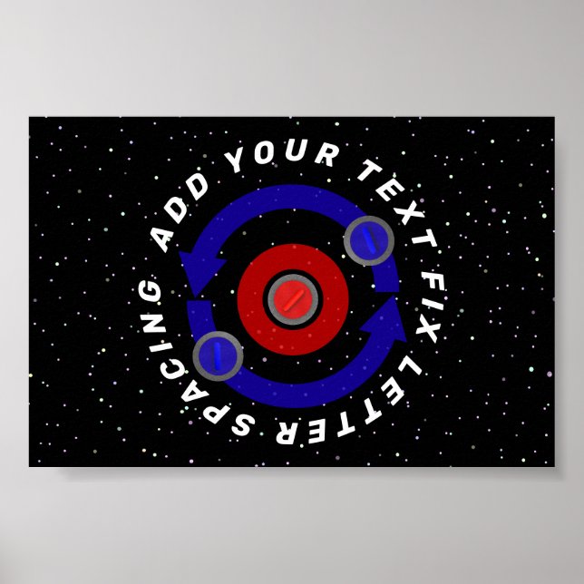 Curling Stone rollt wie die Erdumlaufbahn Poster (Vorne)