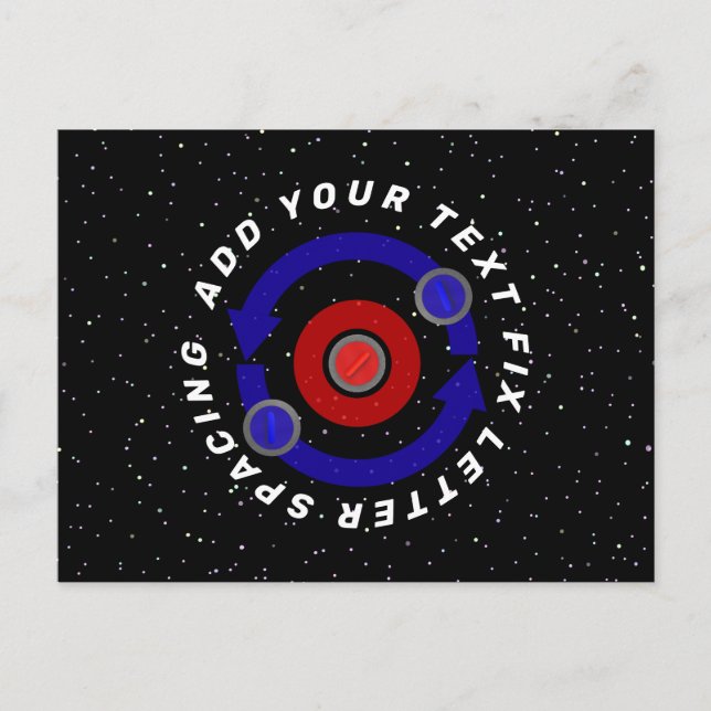 Curling Stone rollt wie die Erdumlaufbahn Postkarte (Vorderseite)