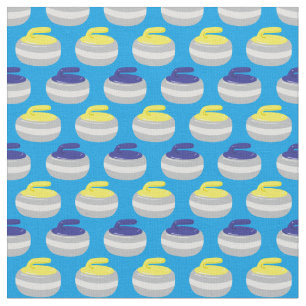 Curling Stones Muster Stoff