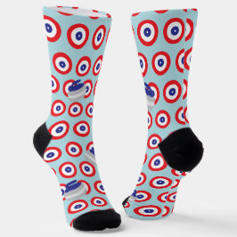 Curling Stones und Targets Socken