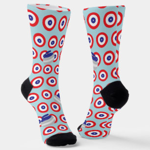 Curling Stones und Targets Socken